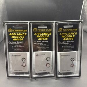 3- X10 Powerhouse AM486 Appliance Module IVORY, Brand New Sealed, Free Shipping